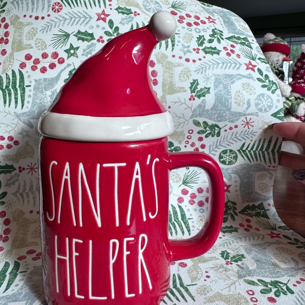 Rae Dunn Red Santa's Helper Mug